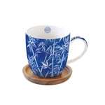 COFFRET 1 MUG EN PORCELAINE 35CL + SOUCOUPE ACACIA PAGODA