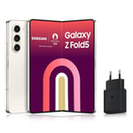 SAMSUNG Galaxy Z Fold5 Smartphone Android 5G avec Galaxy AI, 512 Go, Chargeur Secteur Rapide 25W Inclus [Exclusivité Amazon], Smartphone déverrouillé, Crème, Version FR