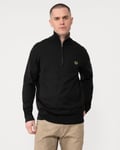 Fred Perry Mens Classic Half Zip Jumper - Black - Size Large