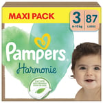 Couches Bébé Harmonie 6 - 10 Kg Taille 3 Pampers - Le Pack De 87 Couches