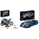 LEGO 42130 Technic BMW M 1000 RR Motorbike Model Kit for Adults, Build and Display Motorcycle Set with Authentic Features & 42154 Technic 2022 Ford GT Car Model Kit for Adults to Build