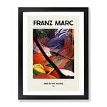 Sleeping Deer In The Forest By Franz Marc Exhibition Museum Painting Framed Wall Art Print, Ready to Hang Picture for Living Room Bedroom Home Office Décor, Black A3 (34 x 46 cm)