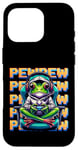 iPhone 16 Pro Cute Gaming Frog Pew Video Game Graphic Men Boys Kids Women Case