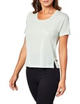 Nike W NK Miler Top SS Breathe T-Shirt Femme, Vert/argenté (Pistachio Frost/Reflective Silv), XS