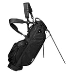 Sunday Golf Ryder Stand Bag: Lightweight Golf Bag,2.2kg (4.9 lbs),Features Waterproof Zippers,7 Spacious Pockets,Velcro Glove Holder and Rain Hood. Ideal Golf Stand Bag for Up to 14 Clubs,Matte Black