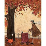 Artze Wall Art Sam Toft WDC94257 'Following The Pumpkin' Canvas Print, Cotton, Multi-Colour, 3.20 x 40.00 x 50.00 cm