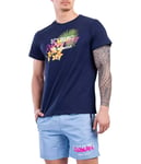 T-Shirt Iceberg Bleu - Ice3mbm03 Navy Flower