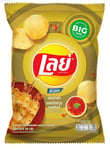 LAYS Rock Ridged Potato Chips Hot Chili Squid Flavor Tasty and crispy 69 g.