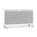 KLARSTEIN Hot Spot Slimcurve Double radiateur 2 en 1 - convection et infrarouge, protection anti surchauffe, minuterie hebdomadaire, pose murale ou sur pied, 2 pieds à roulettes, tôle, 2000 W, blanc