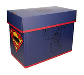 SD TOYS - Boîte de Rangement Superman, Boîte en Carton pour Ranger BD et Objets Préférés, Boîte avec Couvercle Ultra-Résistante, 22 x 30 x 41 cm, Bleu