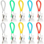 Laoa - 10Pcs Pince Serviette,Crochet Torchon,Attache Torchon Cuisine,Clips Torchon Multicolores, Métal Clips de Cuisine Suspendus, pour Cuisine,