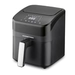 GOURMETmaxx Friteuse numérique à air chaud 4 litres, Airfryer avec minuterie et écran tactile, friteuse avec fonctions et programmes polyvalents, friture économe en énergie, presque sans huile, mini