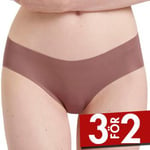 Sloggi Trosor 2P ZERO Modal 2.0 Hipster Briefs Brun X-Small Dam