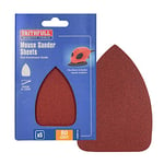 Faithfull AOMOUSEM Hook and Loop Plain Mouse Medium Sander Sheet - Red, 140mm L x 100mm W