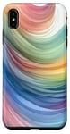 Coque pour iPhone XS Max Aquarelle minimaliste abstrait pastel coloré arc-en-ciel vague