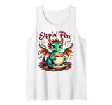 Sippin’ Fire Cute Dragon Tea Lover Tank Top