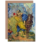 Vincent Van Gogh Good Samaritan Fine Art Greetings Card Plus Envelope Blank inside