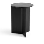 HAY - Slit Table Wood Round High Black Oak - Soffbord - Svart - Trä