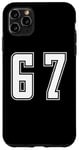 Coque pour iPhone 11 Pro Max Blanc Numéro 67 Équipe Junior Sports Uniforme Numéroté