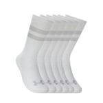 Under Armour UA Essential 6pk Crew - White/White/Halo Gray - LG