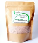 Himalayan Salt Bath Soak Herbal, Rosemary, Thyme, Clary Sage Essential Oils 500g