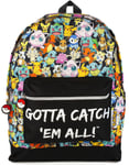 Pokemon Black Multi Character Print & Gotta Catch Em All Backpack Unisex Kids