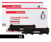 TONER TN 2310 TN2310 Noir x 2 Compatible pour Brother-NOPAN-INK Brother L-L2300D L2305W L2320D L2340DW L2360DN L2360DW L2365DW L2380DW, DCP-L2500D L2520DW L2540DN L2540DW L2560DW,MFC-L2700DW L2707DW