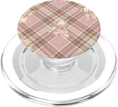 Adorable ours en peluche Coquette Rose Plaid doux Fille Vintage PopSockets PopGrip pour MagSafe