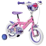 Huffy Disney Princess 12" Girls Bike with Training Wheels & Front Doll Carrier – Ideal for Kids Aged 3 to 5