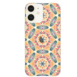 Coque Iphone 12 MINI Mandala jaune transparente