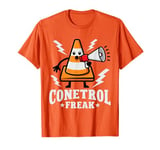 Funny Halloween Traffic Cone Conetrol Freak Highway Cones T-Shirt