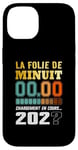 Coque pour iPhone 14 La Folie de Minuit Fête Saint-Sylvestre Nouvelle Année 2025