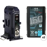 IDX V-mount Battery Kit 2 x DUO-C150P + 1 x VL-2X