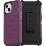 OtterBox Defender Series Coque pour iPhone 13 (Uniquement) – Violet Heureux, Robuste et Durable, avec Protection des Ports, Comprend Une béquille à Clip Holster