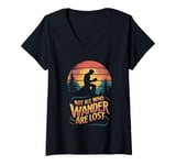 Womens Not all who wander are lost Book reader V-Neck T-Shirt