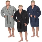 Mens Luxury Spa Robe Cotton Terry Towelling Soft Bath Dressing Gown Pierre Roche