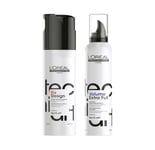 L'Oréal Professionnel, Duo Styling Fixation Forte & Tenue Longue Durée avec Volume, Pour Tous Types de Cheveux, Spray Coiffant Fixant + Mousse Coiffante Volumatrice, Non Gras ni Collant, Tecni Art