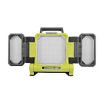 Ryobi - Triple panneau lumineux LED 18V - Hybride - 3 intensités : 3000/1500 / 800 Lumens - panneaux latéraux orientables à 360°, panneau central orientable à 130° - RLPH18-0