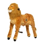 animal riding ARL006M Cheval Lion Shimba Moyen/Large (pour Enfants de 5 à 8 Ans, Couleur Marron, Hauteur de Selle 69 cm, avec roulettes), Groß