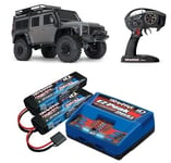 Traxxas 82056-4 TRX-4 Land Rover Defender 1/10 Robot Tqi + TRX 2S Jeu Gris