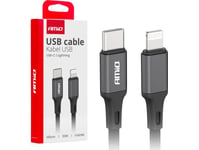 Amio Laddkabel För Bil Usb-C - Lightning Iphone Pd 20W 100Cm Fulllink Amio-03904