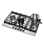 Teknix SCGH75IX 5 Burner Gas Hob 75Cm Stainless Steel