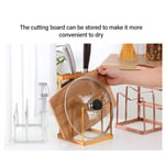 (Rose Gold)Chopping Board Organizer Stainless Steel Rustproof Opening Design