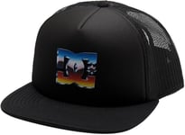 DC SHOES SKATE GAS STATION TRUCKER SNAPBACK MENS CAP BLACK ADYHA04178 KVJ0