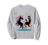 Llama And Unicorn Llamas Animal Lover Sweatshirt