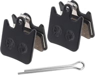 Lot de 2 Paires de Plaquettes de Frein à Disque en résine Semi-métallique de 4 mm d'épaisseur avec Ressorts et Clips de Fixation compatibles avec Hope Tech X2(Q176)