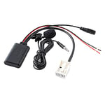 ENJOY-UNIQUE Adaptateur audio auxiliaire Bluetooth 12 broches avec microphone compatible avec autoradio BMW 2006-2009 CD73