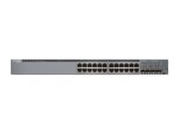 Juniper Networks Ex Series Ex2300-24P - Switch - L3 - Administrerad - 24 X 10/100/1000 (Poe+) + 4 X Gigabit Sfp / 10 Gigabit Sfp+ - Skrivbordsmodell, Rackmonterbar - Poe+ (370 W)