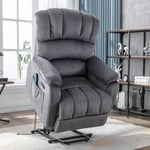 Fauteuil de relaxation électrique avec télécommande, fauteuil tv avec fonction inclinable, massage, chaleur , fauteuil inclinable en tissu, nouveau