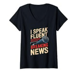 Womens Anchorman Journalist - News Broadcast Anchorman V-Neck T-Shirt